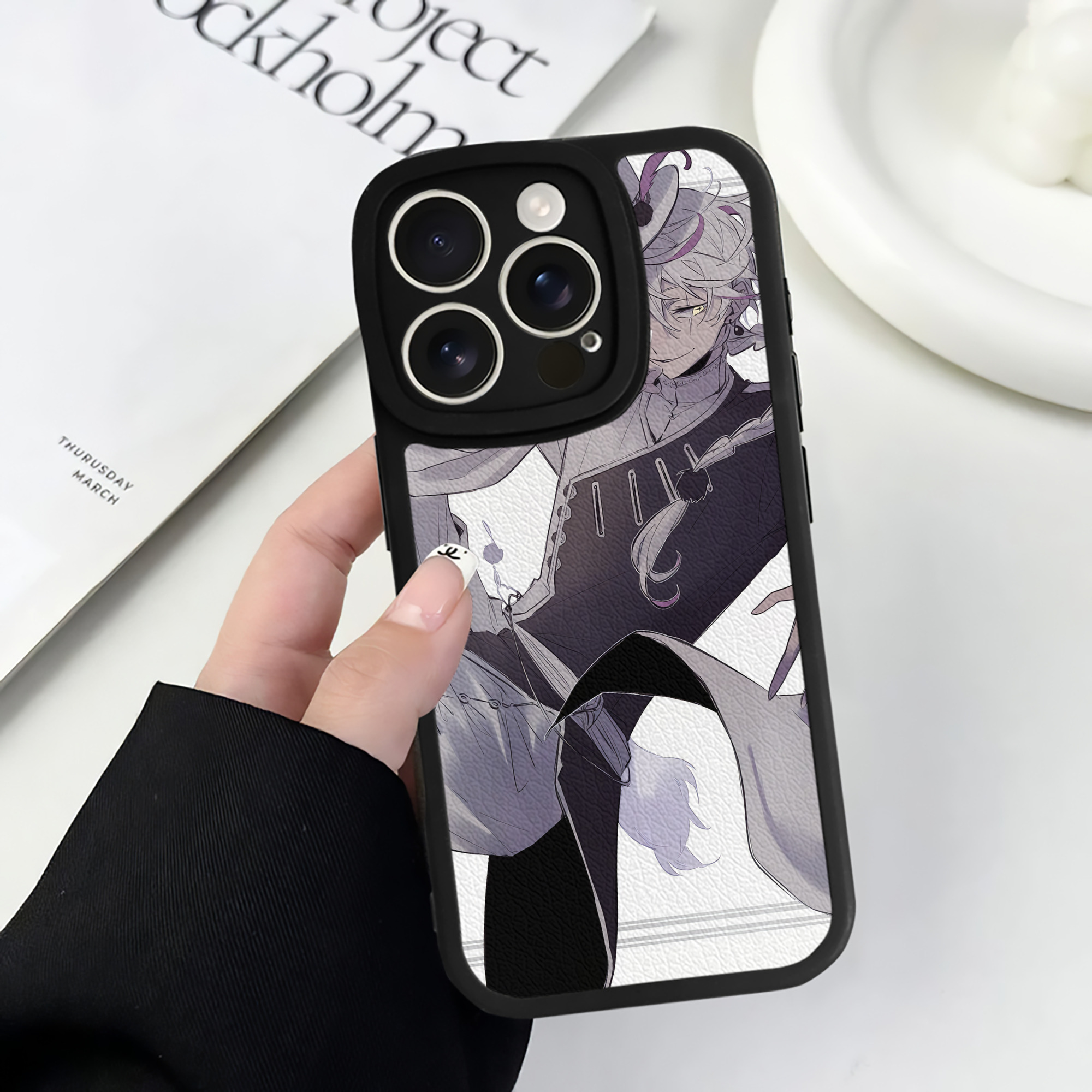 （画像用） 文豪ストレイドッグス Bungo Stray Dogs 【iPhone 16シリーズ対応】シリコンスマホケース（レザー調） 材質：シリコン